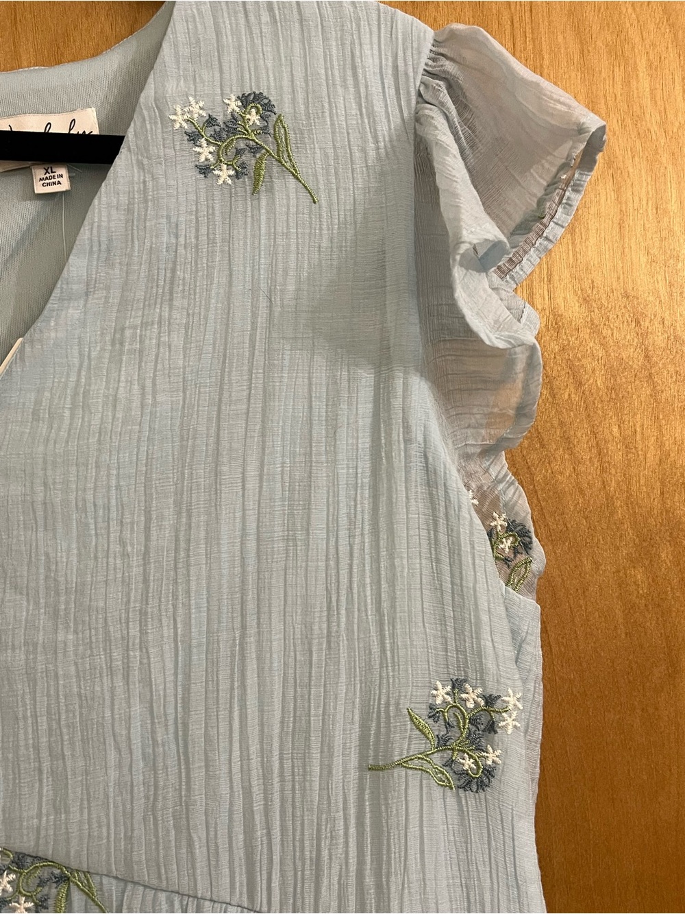 Wonderly Light Blue Floral Tiered Maxi Dress - Picture 5 of 11